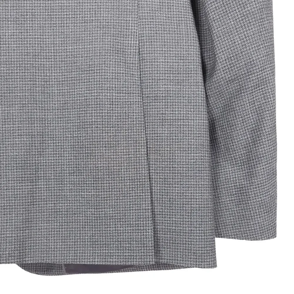 Bar III Mens Slim Fit Sport Coat Blazer 38R Grey Micro Check Stretch NWT